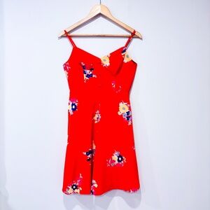 MODCLOTH Red Floral Sundress‎ | Summer Cottagecore Style | Small *